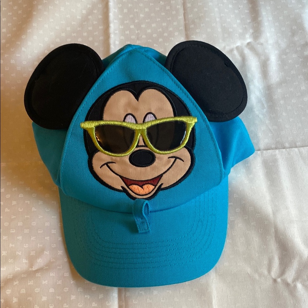 Blue Cap with Cartoon Character and Sunglasses